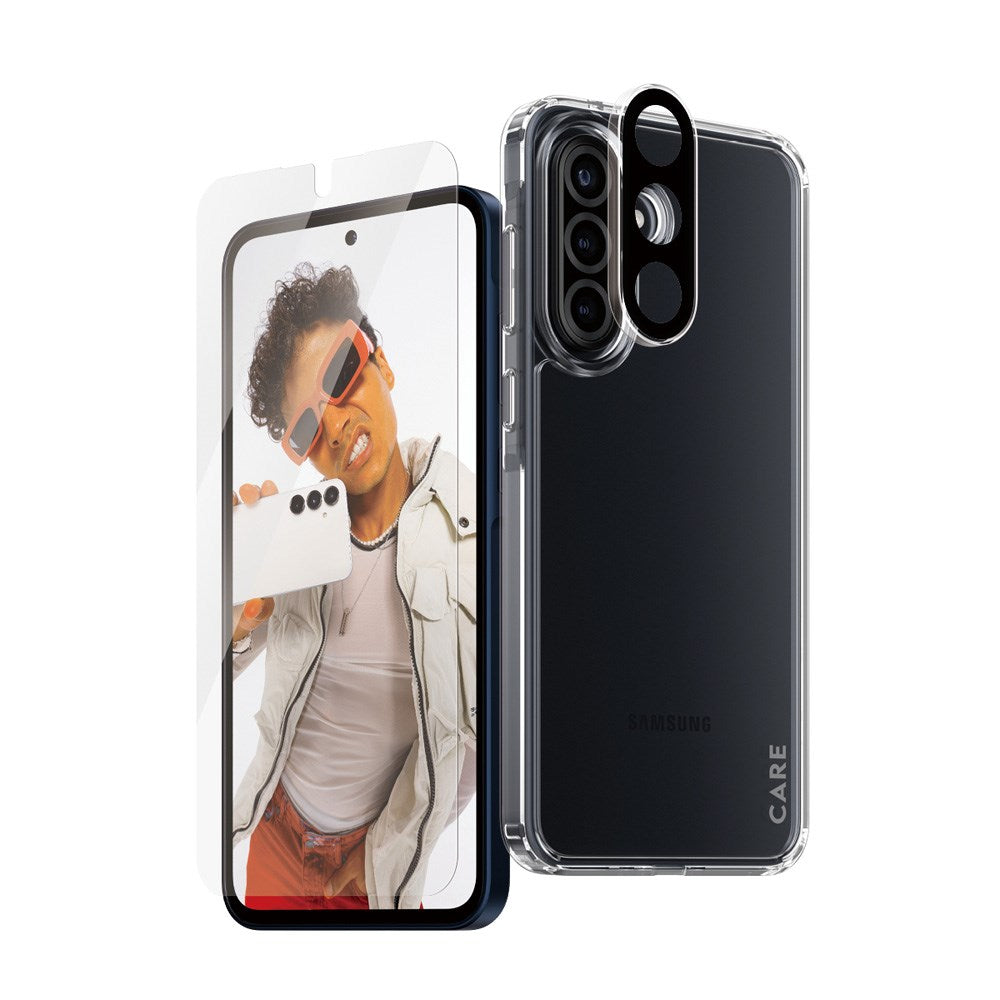 CARE by PanzerGlass Samsung Galaxy A36 (5G) 3-i-1 FLAGSHIP Bundle - Cover / Skærmbeskyttelse (UWF) / Kamerabeskyttelse - Gennemsigtig