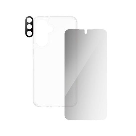 CARE by PanzerGlass Samsung Galaxy A36 (5G) 3-i-1 FLAGSHIP Bundle - Cover / Privacy Skærmbeskyttelse (UWF) / Kamerabeskyttelse - Gennemsigtig / Sort