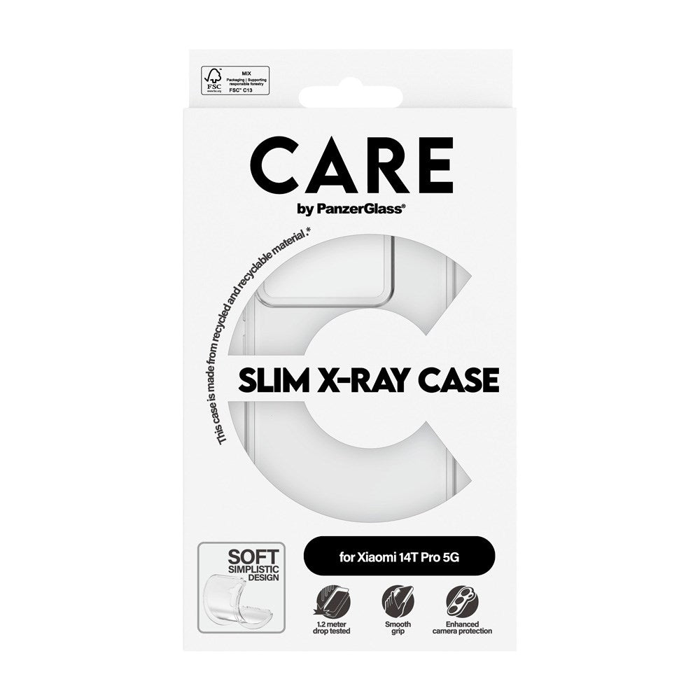 CARE by PanzerGlass Xiaomi 14T Pro FASHION X-Ray Soft Basic Cover - Gennemsigtig