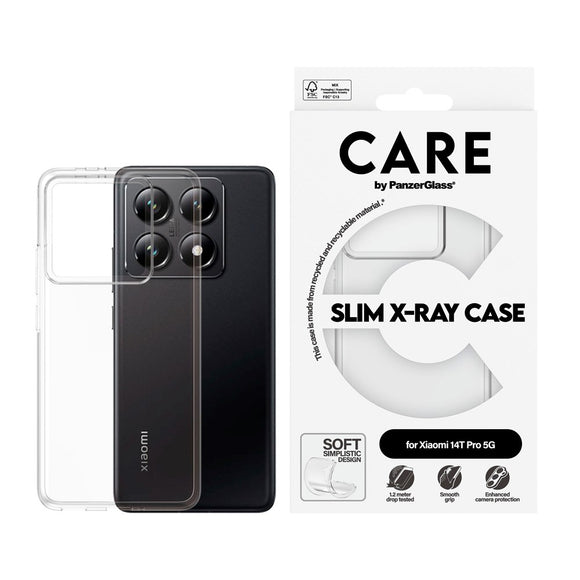 CARE by PanzerGlass Xiaomi 14T Pro FASHION X-Ray Soft Basic Cover - Gennemsigtig