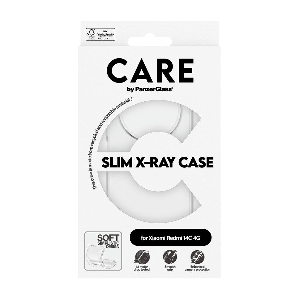 CARE by PanzerGlass Xiaomi Redmi 14C FASHION X-Ray Soft Basic Cover - Gennemsigtig