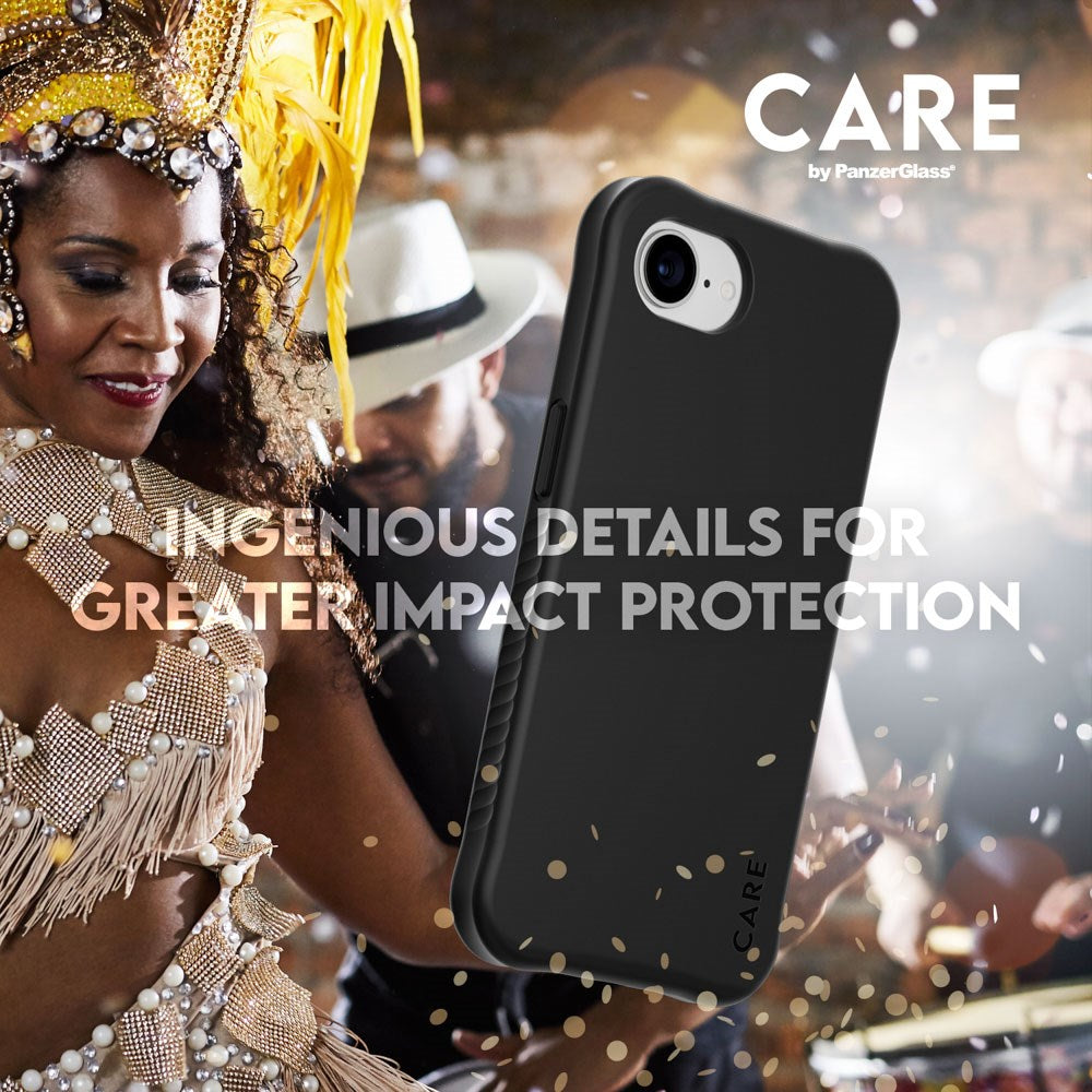 CARE by PanzerGlass iPhone 17e / 16e Fashionable Samba Case - MagSafe Kompatibel - Sort