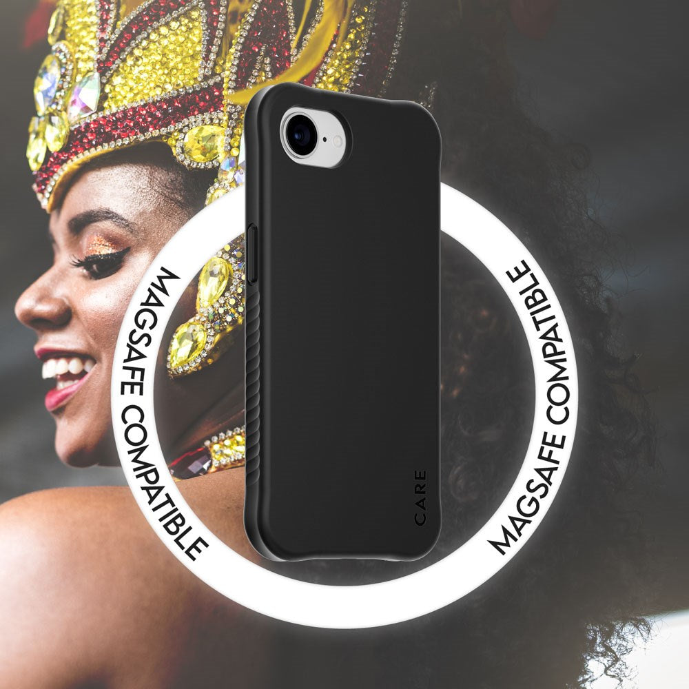 CARE by PanzerGlass iPhone 17e / 16e Fashionable Samba Case - MagSafe Kompatibel - Sort