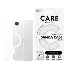 CARE by PanzerGlass iPhone 16e Fashionable Samba Case - MagSafe Kompatibel - Gennemsigtig / Hvid