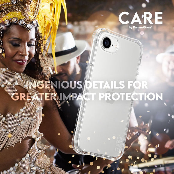 CARE by PanzerGlass iPhone 17e / 16e Fashionable Samba Case - Gennemsigtig