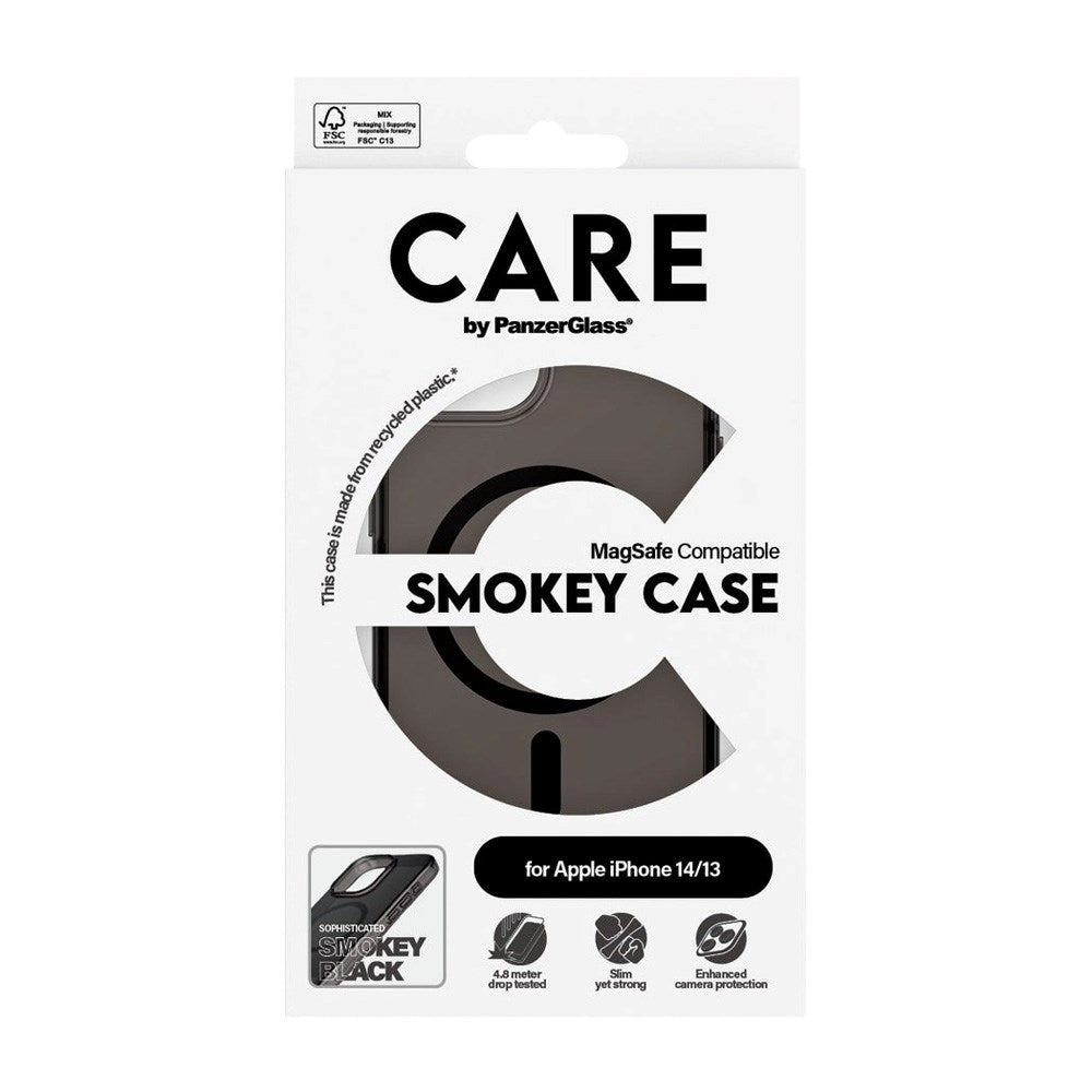 CARE by PanzerGlass iPhone 13 / 14 FLAGSHIP Urban Combat Case - MagSafe Kompatibel - Smokey / Black