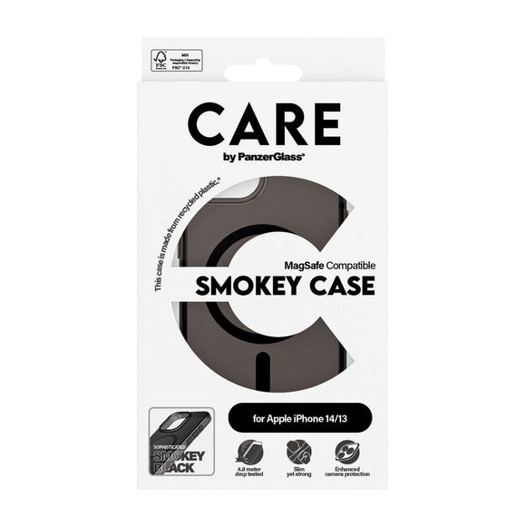 CARE by PanzerGlass iPhone 13 / 14 FLAGSHIP Urban Combat Case - MagSafe Kompatibel - Smokey / Black