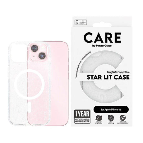 CARE by PanzerGlass iPhone 15 FLAGSHIP Urban Combat Case - MagSafe Kompatibel - Star Lit / White