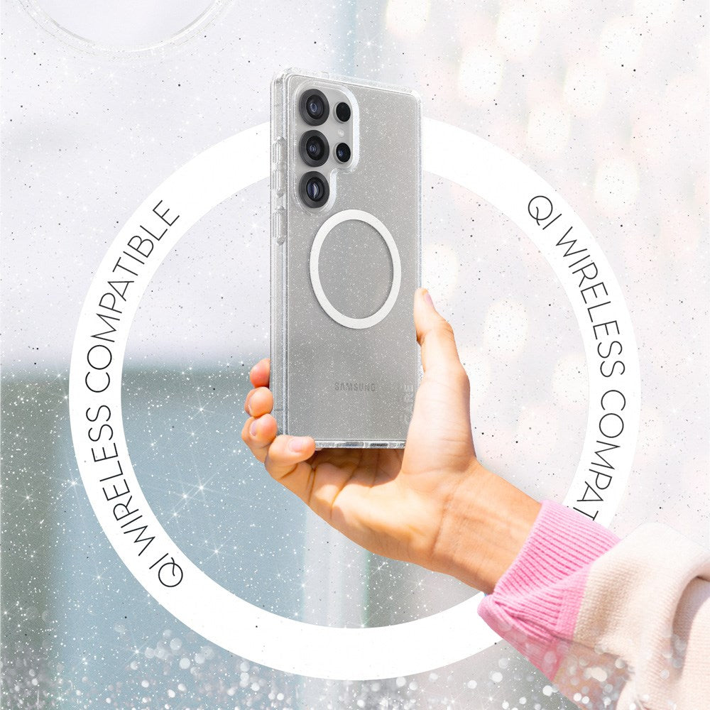 CARE by PanzerGlass Samsung Galaxy S25 Ultra FLAGSHIP Urban Combat Case - Qi Kompatibel - Star Lit / Hvid