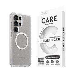 CARE by PanzerGlass Samsung Galaxy S25 Ultra FLAGSHIP Urban Combat Case - Qi Kompatibel - Star Lit / Hvid