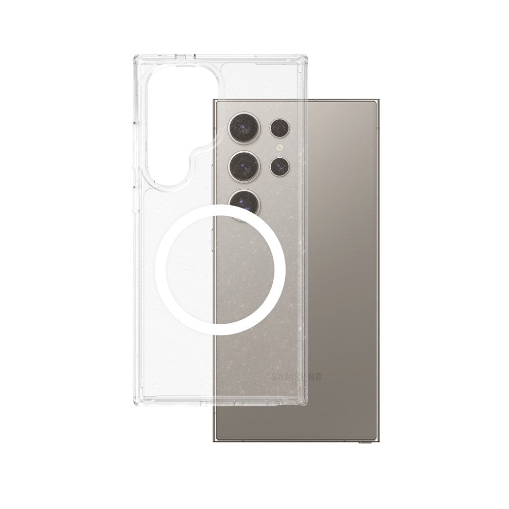 CARE by PanzerGlass Samsung Galaxy S25 Ultra FLAGSHIP Urban Combat Case - Qi Kompatibel - Star Lit / Hvid