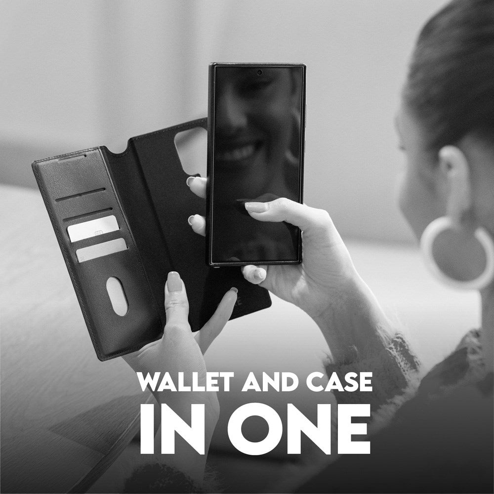 CARE by PanzerGlass Samsung Galaxy S25+ (Plus) Feature Tango 2-in-1 Cover m. Pung - Qi Kompatibel - Sort