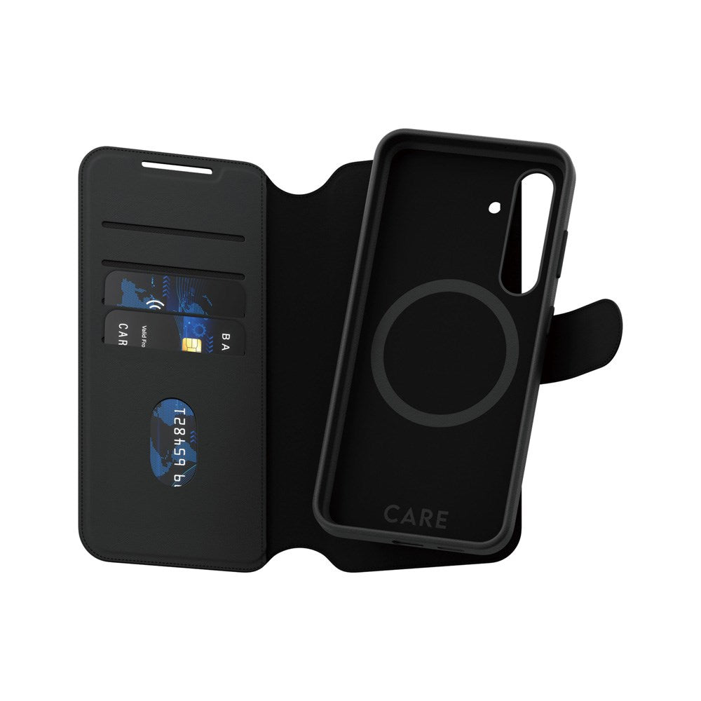 CARE by PanzerGlass Samsung Galaxy S25+ (Plus) Feature Tango 2-in-1 Cover m. Pung - Qi Kompatibel - Sort