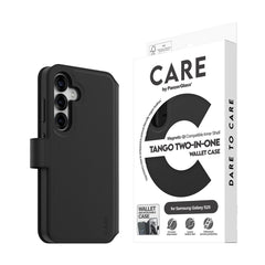 CARE by PanzerGlass Samsung Galaxy S25 Feature Tango 2-in-1 Cover m. Pung - Qi Kompatibel - Sort