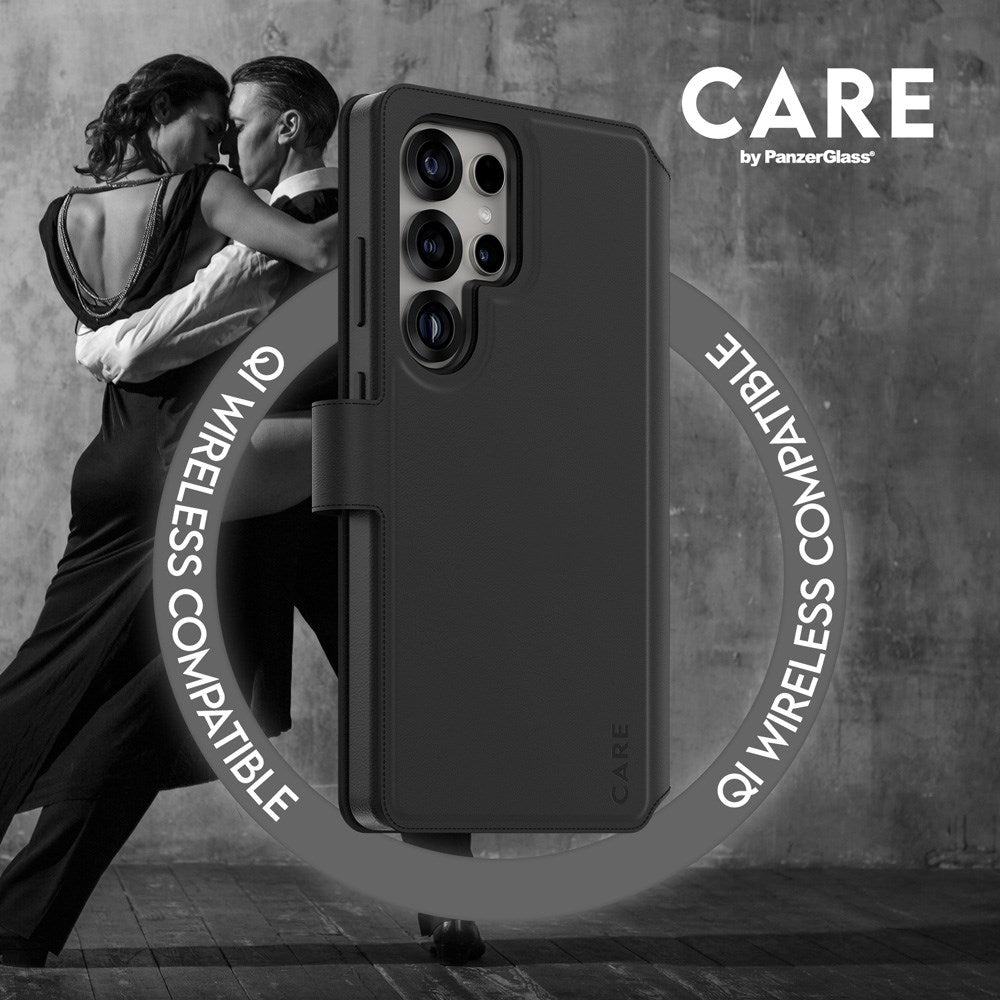 CARE by PanzerGlass Samsung Galaxy S25 Ultra Feature Tango 2-in-1 Cover m. Pung - Qi Kompatibel - Sort