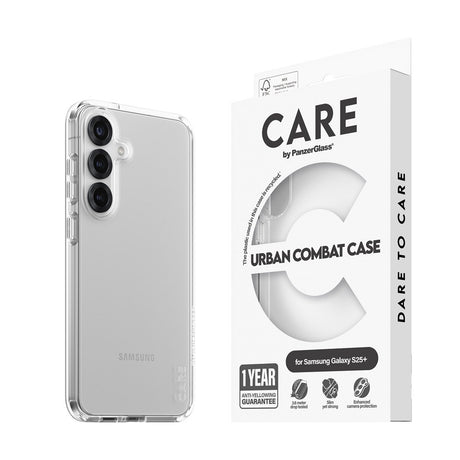 CARE by PanzerGlass Samsung Galaxy S25+ (Plus) FLAGSHIP Urban Combat Case - Gennemsigtig
