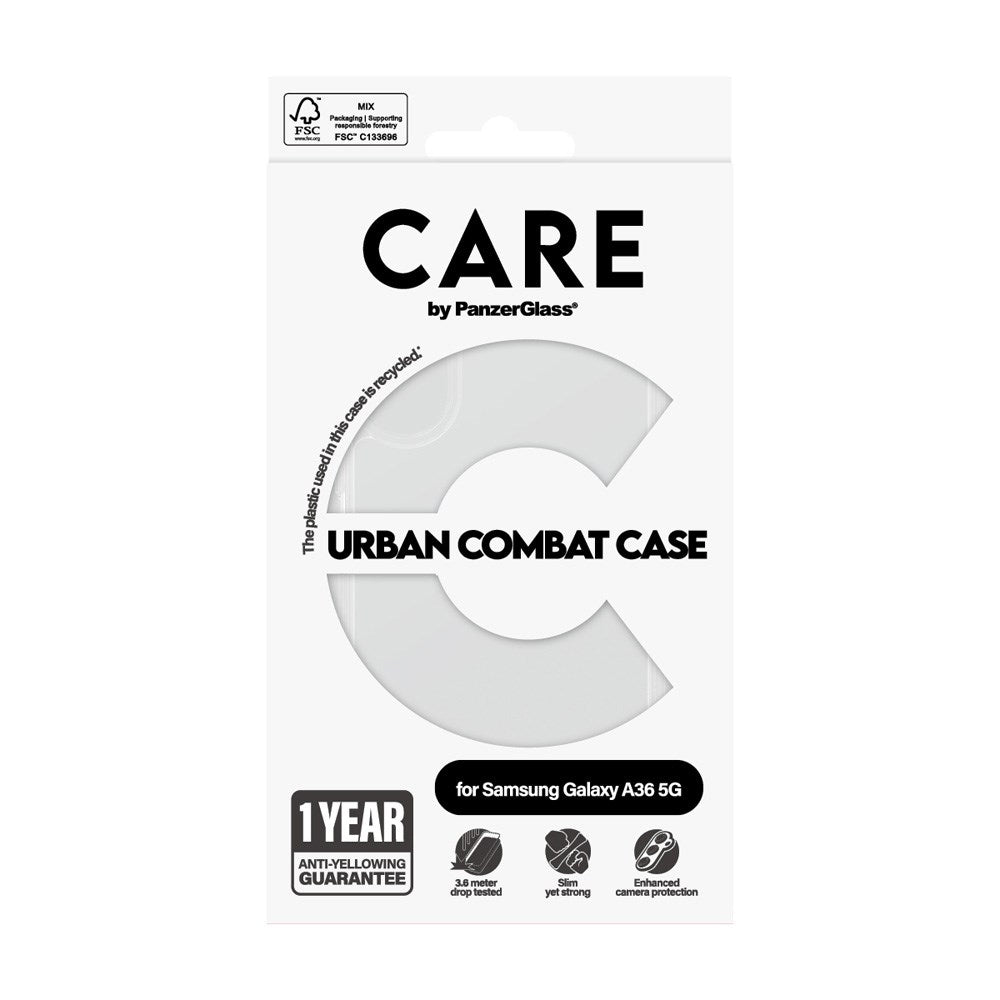 CARE by PanzerGlass Samsung Galaxy A36 (5G) FLAGSHIP Urban Combat Case - Gennemsigtig