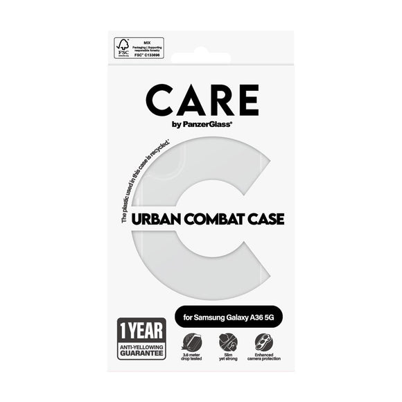 CARE by PanzerGlass Samsung Galaxy A36 (5G) FLAGSHIP Urban Combat Case - Gennemsigtig