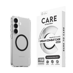 CARE by PanzerGlass Samsung Galaxy S25+ (Plus) FLAGSHIP Urban Combat Case - Qi Kompatibel - Gennemsigtig / Black