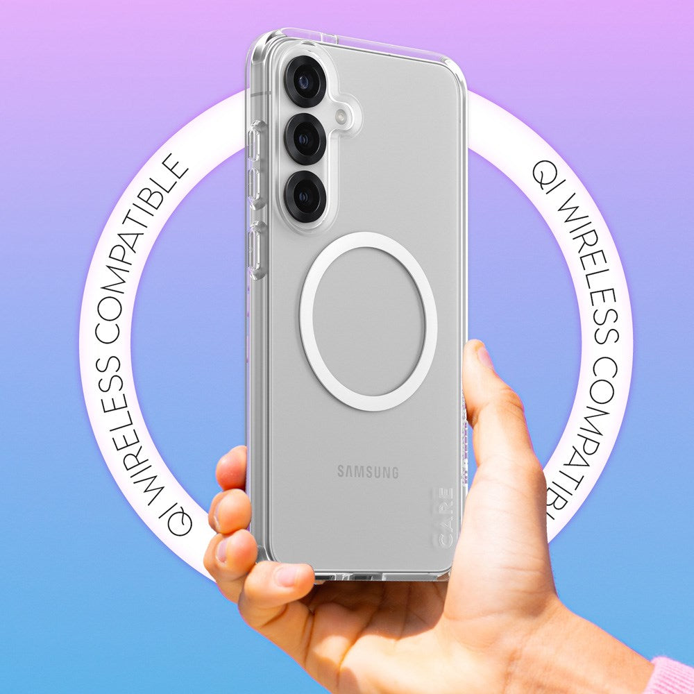 CARE by PanzerGlass Samsung Galaxy S25+ (Plus) FLAGSHIP Urban Combat Case - Qi Kompatibel - Gennemsigtig / White