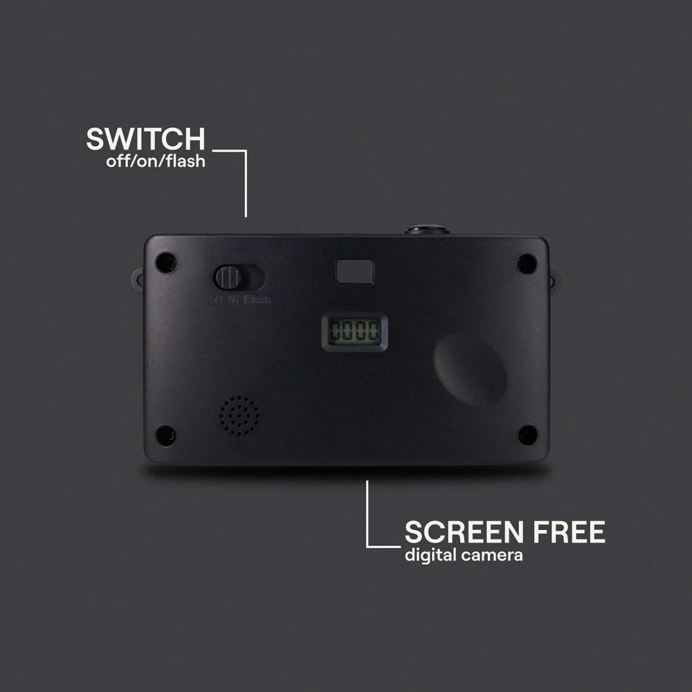 Camp Snap Skærmfri Digitalkamera - 8 Megapixels - Genopladelig - Stealth Black
