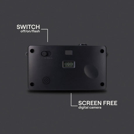 Camp Snap Skærmfri Digitalkamera - 8 Megapixels - Genopladelig - Stealth Black