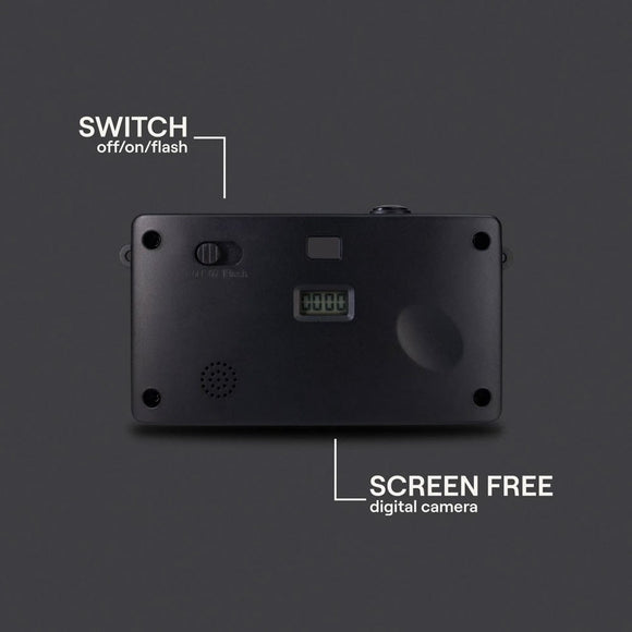 Camp Snap Skærmfri Digitalkamera - 8 Megapixels - Genopladelig - Stealth Black
