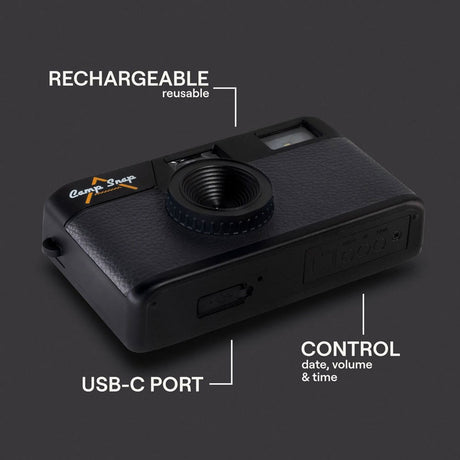 Camp Snap Skærmfri Digitalkamera - 8 Megapixels - Genopladelig - Stealth Black