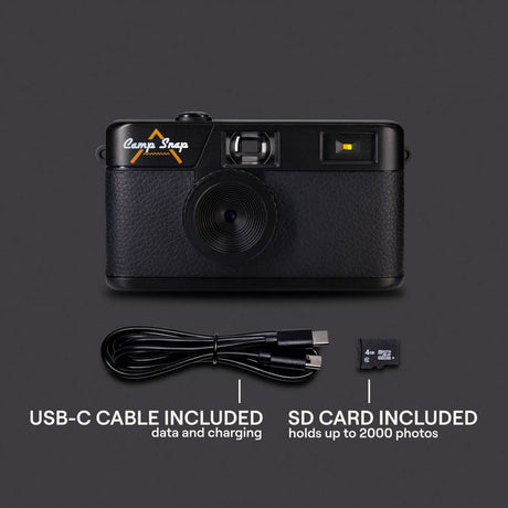 Camp Snap Skærmfri Digitalkamera - 8 Megapixels - Genopladelig - Stealth Black
