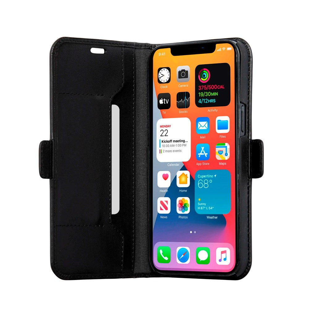 iPhone 12 Pro Max dbramante1928 Copenhagen Slim Ægte Læder Flip Cover m. Pung - Black