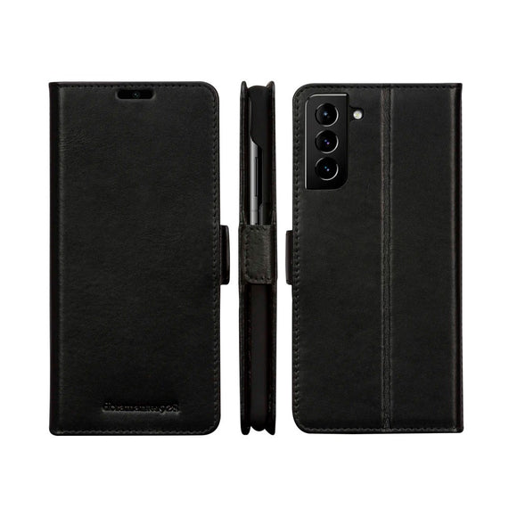 Samsung Galaxy S21 dbramante1928 Copenhagen Slim Ægte Læder Flip Cover m. Pung - Black