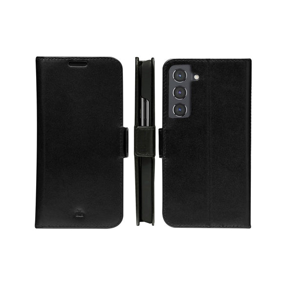 Samsung Galaxy S22 dbramante1928 Copenhagen Slim Ægte Læder Flip Cover m. Pung - Black