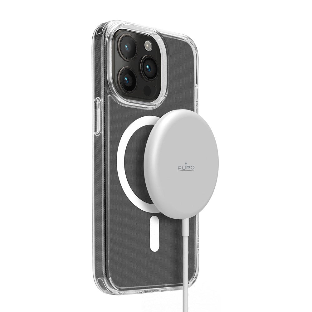 PURO Magnetisk Trådløs Oplader USB-C - MagSafe Kompatibel - 1m - Hvid