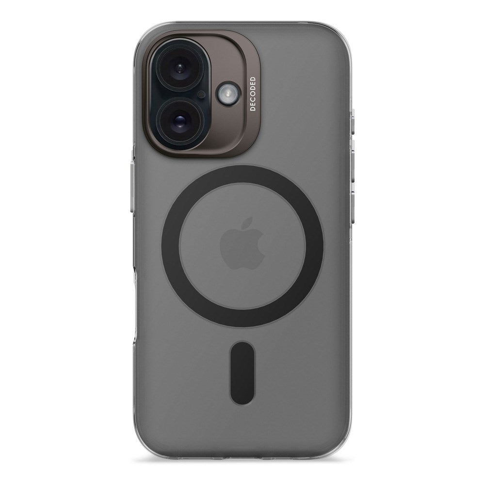 Decoded iPhone 16 Clear Case - 100% Genbrugsplast - MagSafe Kompatibel - Gennemsigtig / Mat Sort