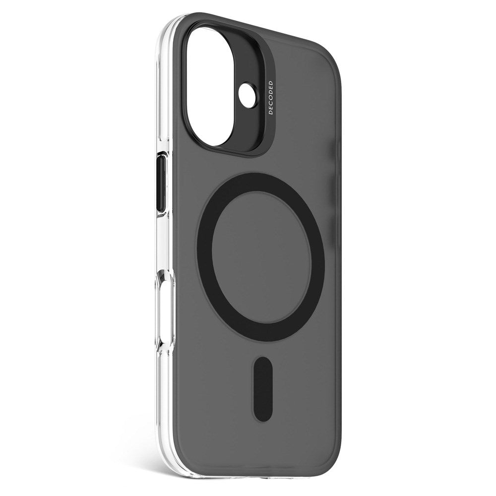 Decoded iPhone 16 Clear Case - 100% Genbrugsplast - MagSafe Kompatibel - Gennemsigtig / Mat Sort