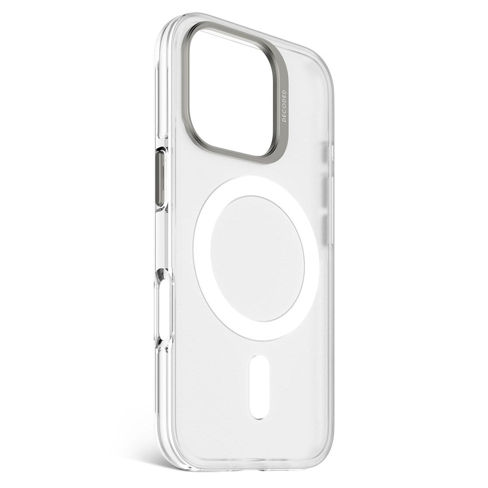 Decoded iPhone 16 Pro Clear Case - 100% Genbrugsplast - MagSafe Kompatibel - Gennemsigtig / Mat Hvid