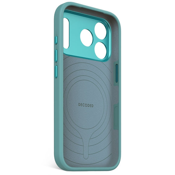 Decoded iPhone 17 Pro AntiMicrobial Silikone Cover - MagSafe Kompatibel - Retro Blue
