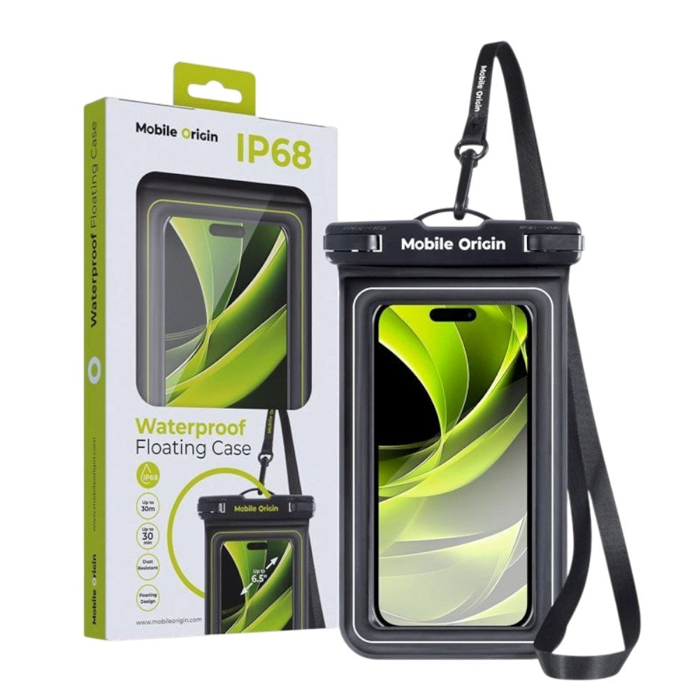 Universal Vandtæt Cover Etui Mobile Origin - Sort / Gennemsigtig (Maks. Mobil: 6,5")