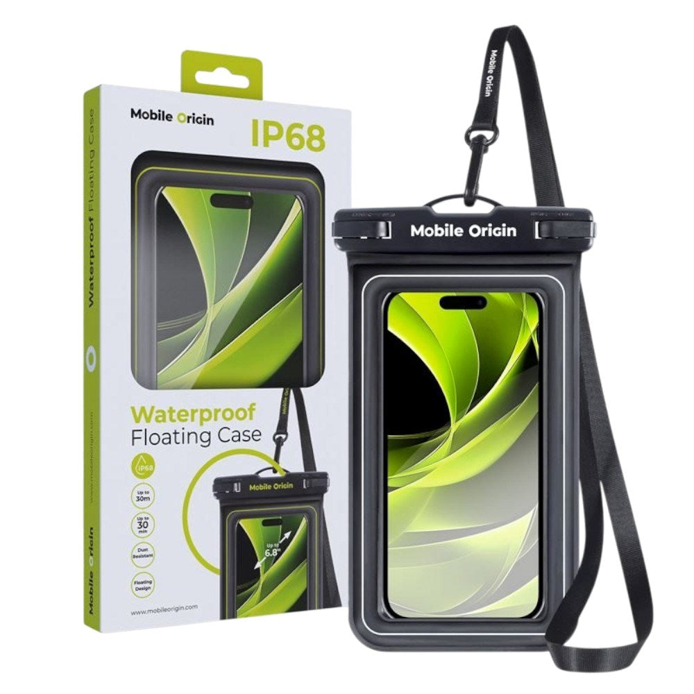 Universal Vandtæt Cover Etui Mobile Origin - Sort / Gennemsigtig (Maks. Mobil: 6,8")
