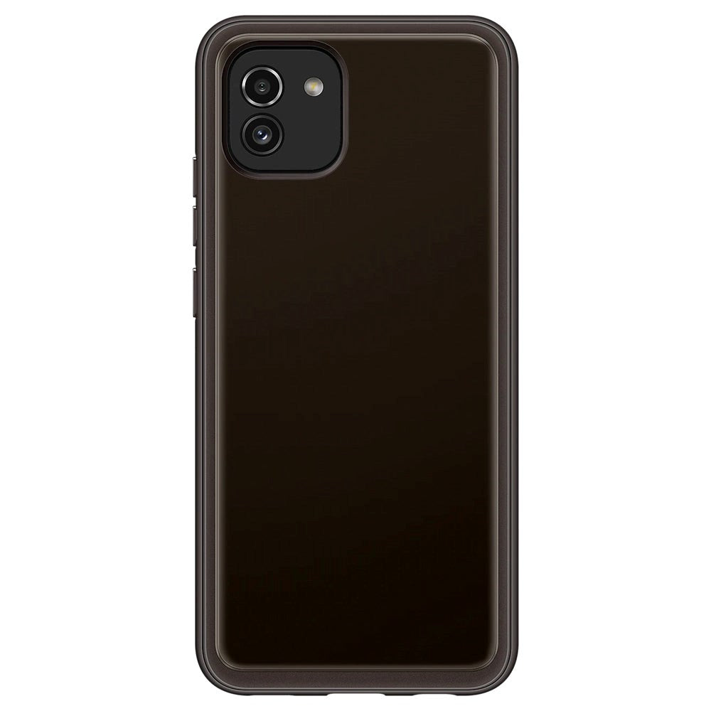 Original Samsung Galaxy A03 Soft Clear Cover EF-QA036TBEGEU - Sort