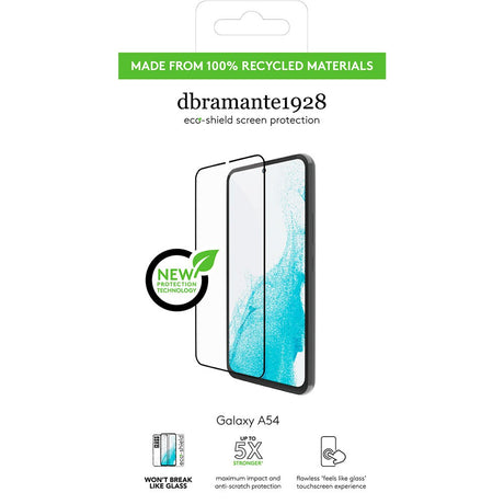 Samsung Galaxy A54 (5G) dbramante1928 Eco-Shield Skærmbeskyttelse m. Monteringsramme - Sort Kant