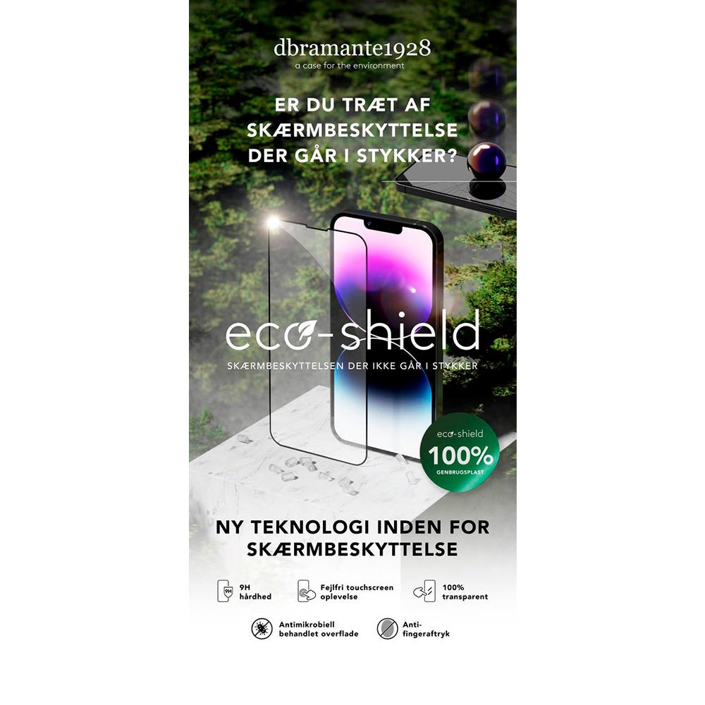 iPhone 11 Pro / Xs / X dbramante1928 Eco-Shield Skærmbeskyttelse m. Monteringsramme - Sort Kant