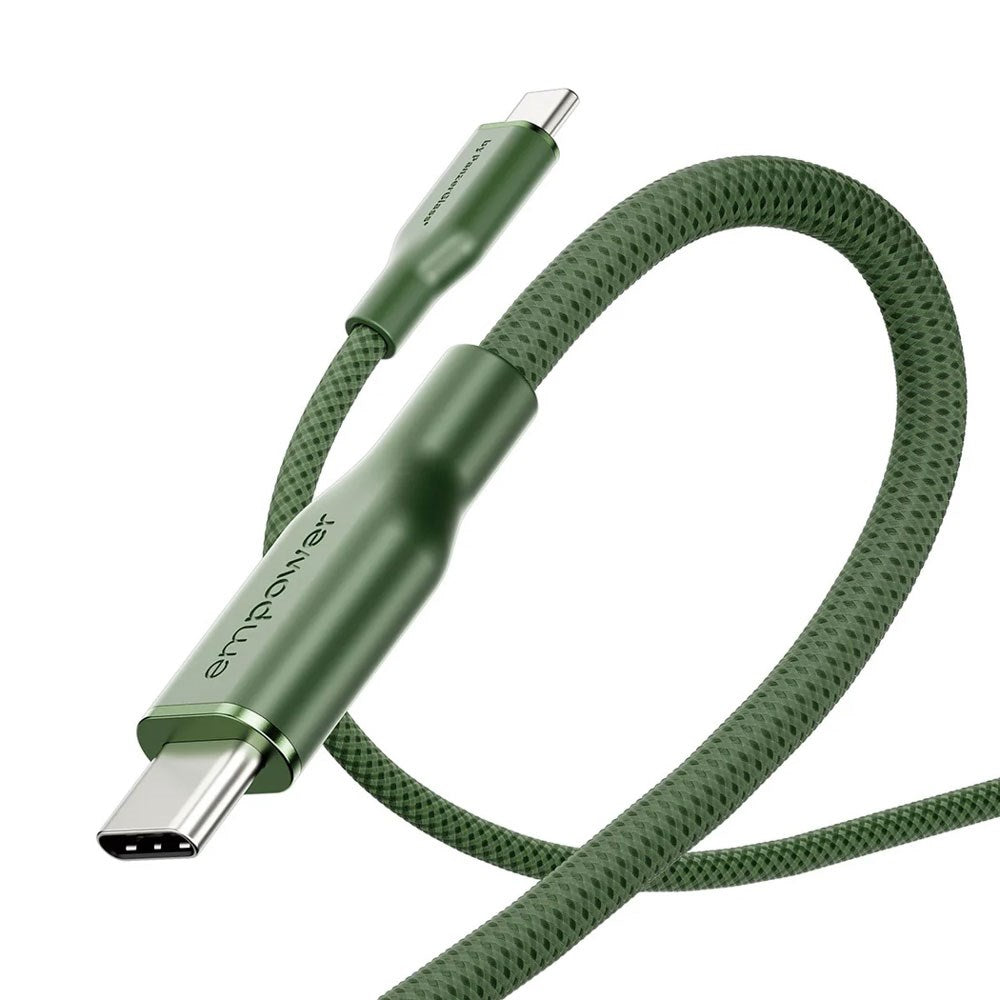 empower by PanzerGlass Racing 60W USB-C til USB-C Kabel - 2m - Sage
