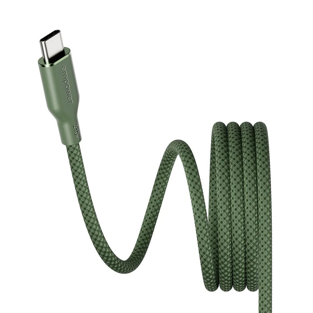 empower by PanzerGlass Magnetic 240W USB-C til USB-C Kabel - 1.5m - Sage