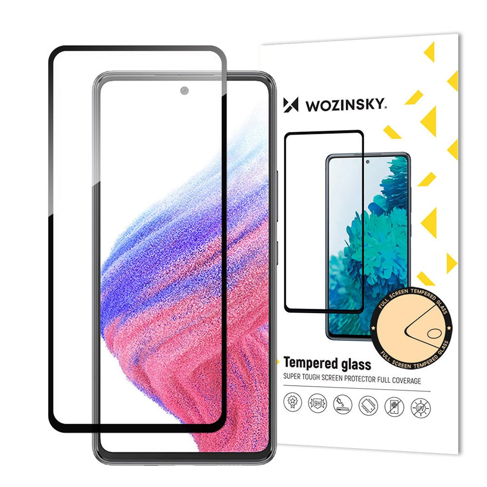 Wozinsky Samsung Galaxy A54 (5G) Skærmbeskyttelse - Case-Friendly - Gennemsigtig m. Sort Kant