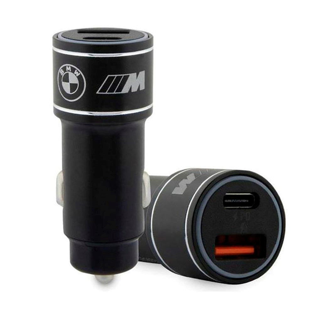 BMW Biloplader PD + QC 3.0 36W m. USB-C & USB-A - Sort