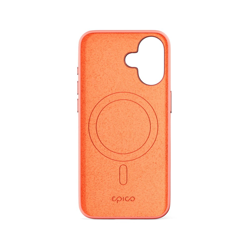 iPhone 16 Epico Mag+ Silikone Cover - MagSafe Kompatibel - Peach Pink