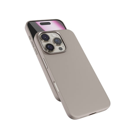 iPhone 16 Pro Epico Mag+ Silikone Cover - MagSafe Kompatibel - Titanium Beige