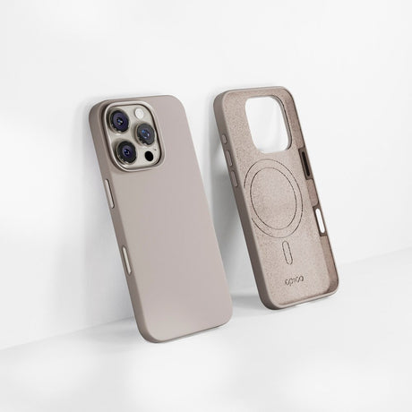 iPhone 16 Pro Epico Mag+ Silikone Cover - MagSafe Kompatibel - Titanium Beige