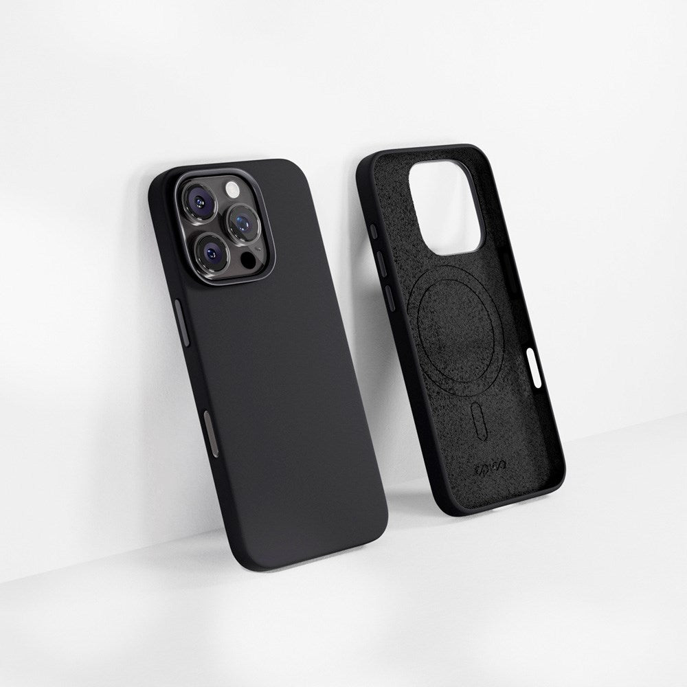 iPhone 16 Pro Epico Mag+ Silikone Cover - MagSafe Kompatibel - Black